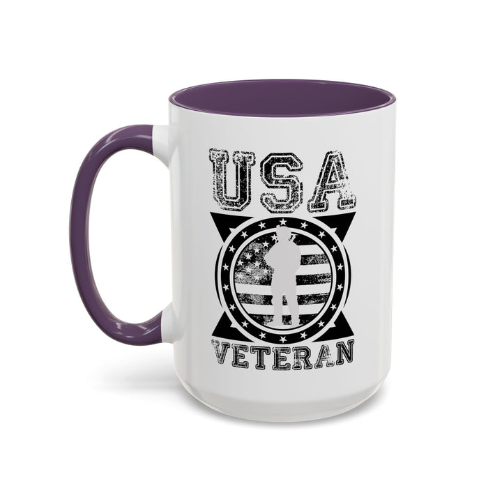 U.S.A. Veteran - Accent Coffee Mug (11, 15oz)