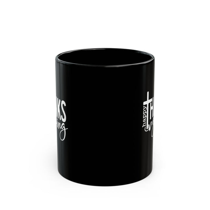 Thanksgiving Cross - Black Mug (11oz, 15oz)
