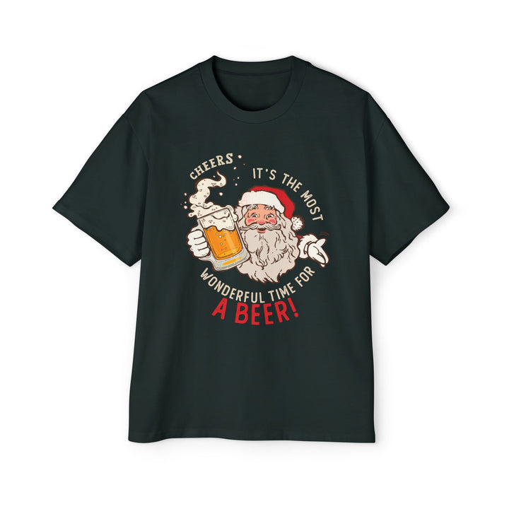 Beer Santa - Men's Heavy Oversized Tee