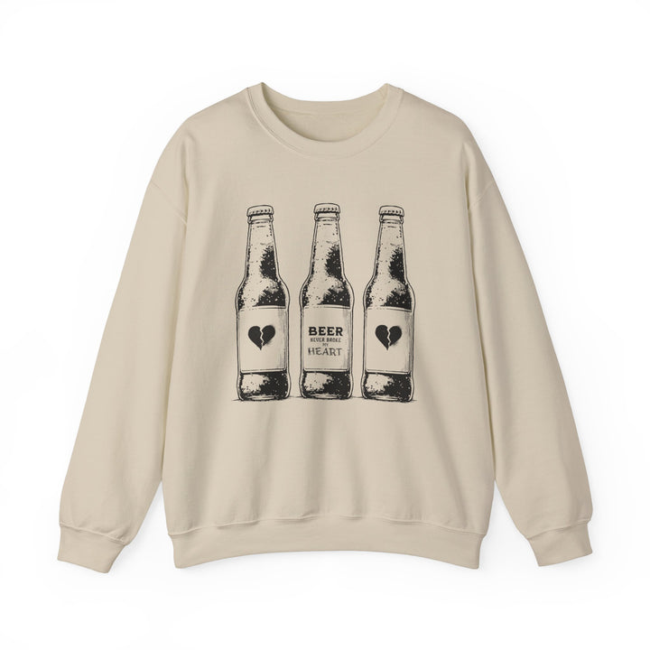 Beer Never Broke My Heart -Unisex Heavy Blend™ Crewneck Sweatshirt