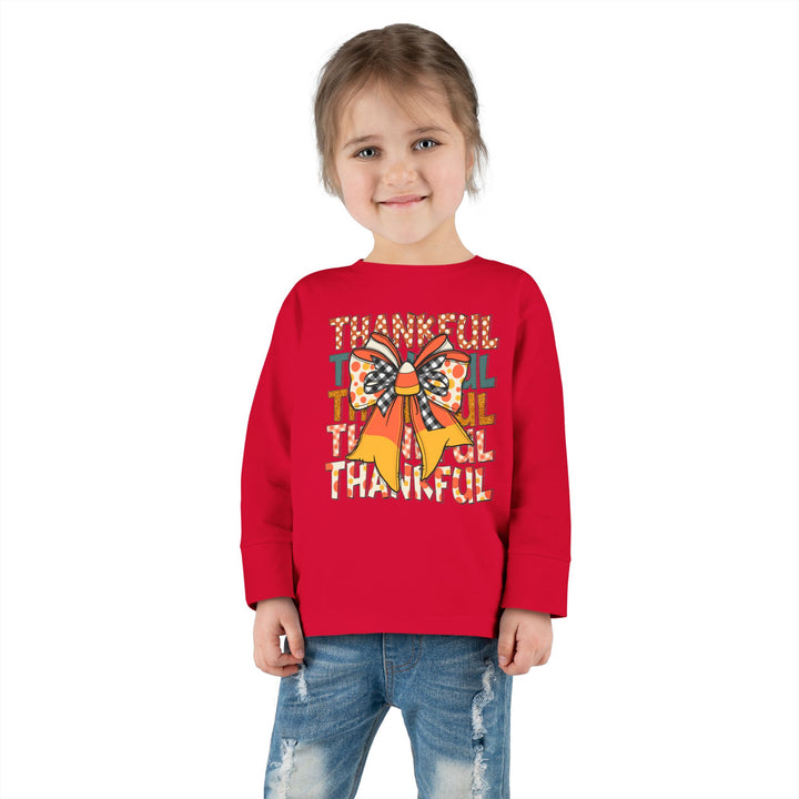 Thankful Bow - Toddler Long Sleeve Tee