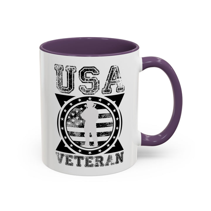 U.S.A. Veteran - Accent Coffee Mug (11, 15oz)