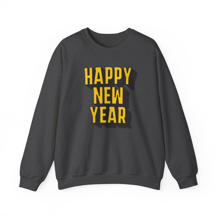 Block Happy New Year - Unisex Heavy Blend™ Crewneck Sweatshirt