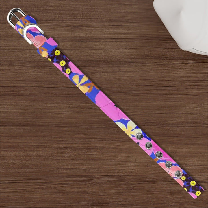 Vibrant Pink Spring Pattern - Pet Collar