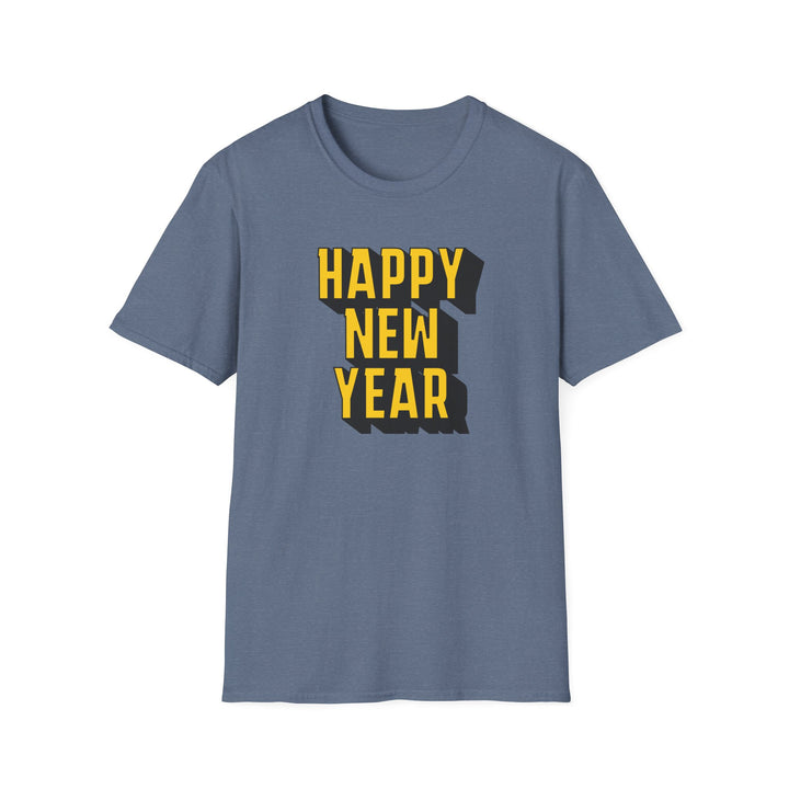 Block Happy New Year - Unisex Softstyle T-Shirt