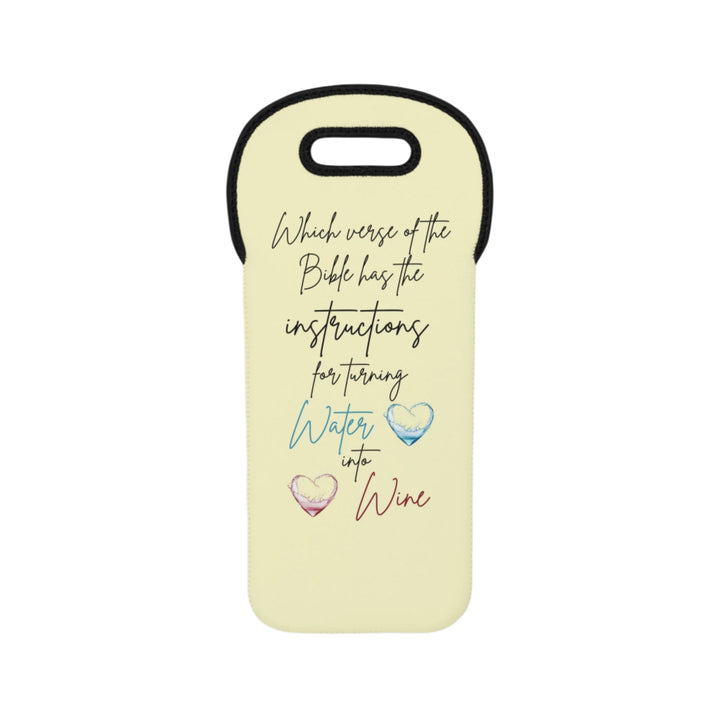 Water To Wine Bible Verse - Wine Tote Bag
