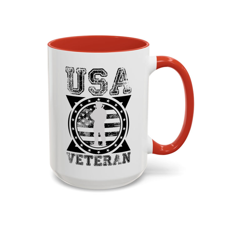 U.S.A. Veteran - Accent Coffee Mug (11, 15oz)