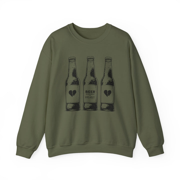 Beer Never Broke My Heart -Unisex Heavy Blend™ Crewneck Sweatshirt