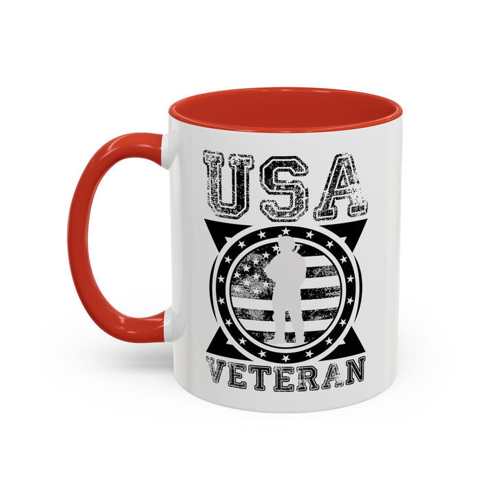 U.S.A. Veteran - Accent Coffee Mug (11, 15oz)