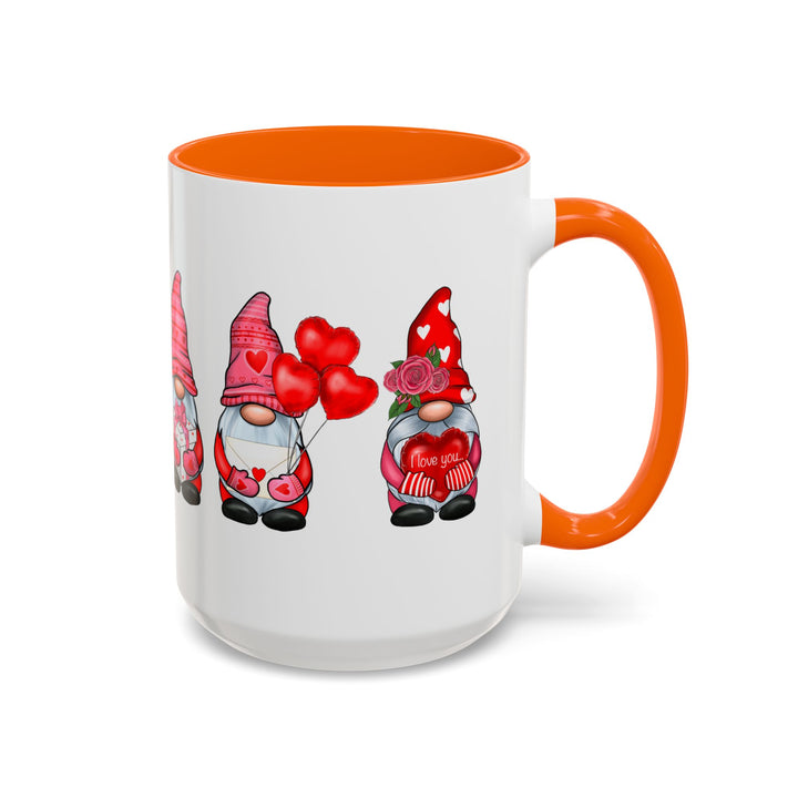 Valentine Gnomes - Accent Coffee Mug (11, 15oz)