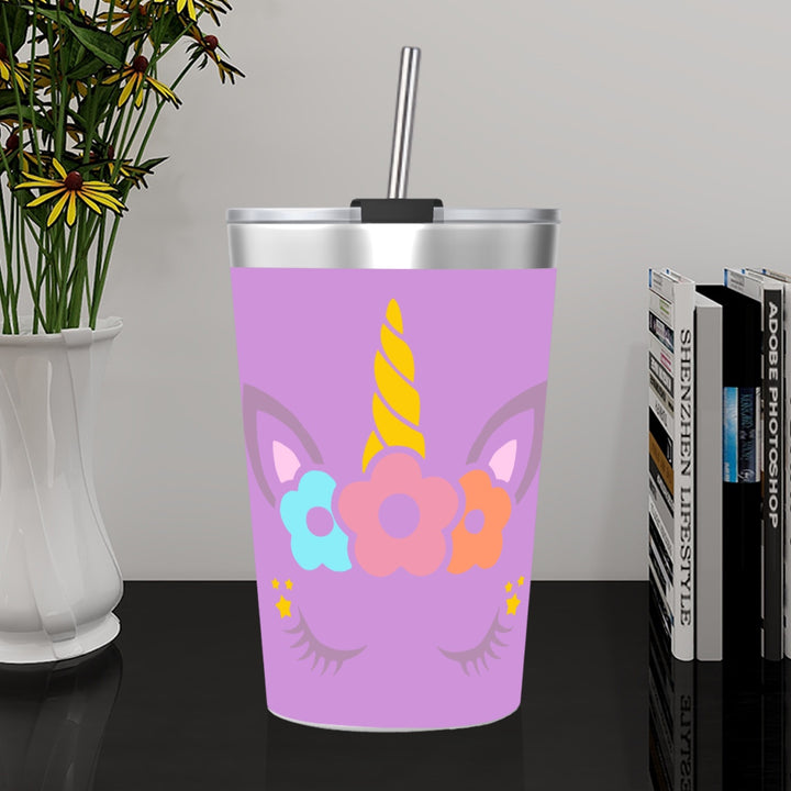 Unicorn - Stainless Steel Water Bottle With Straw