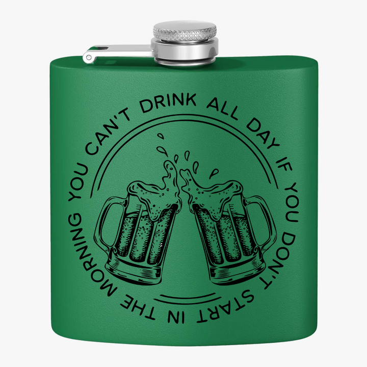 Can't Drink All Day - Stainless Steel Flask, 6oz