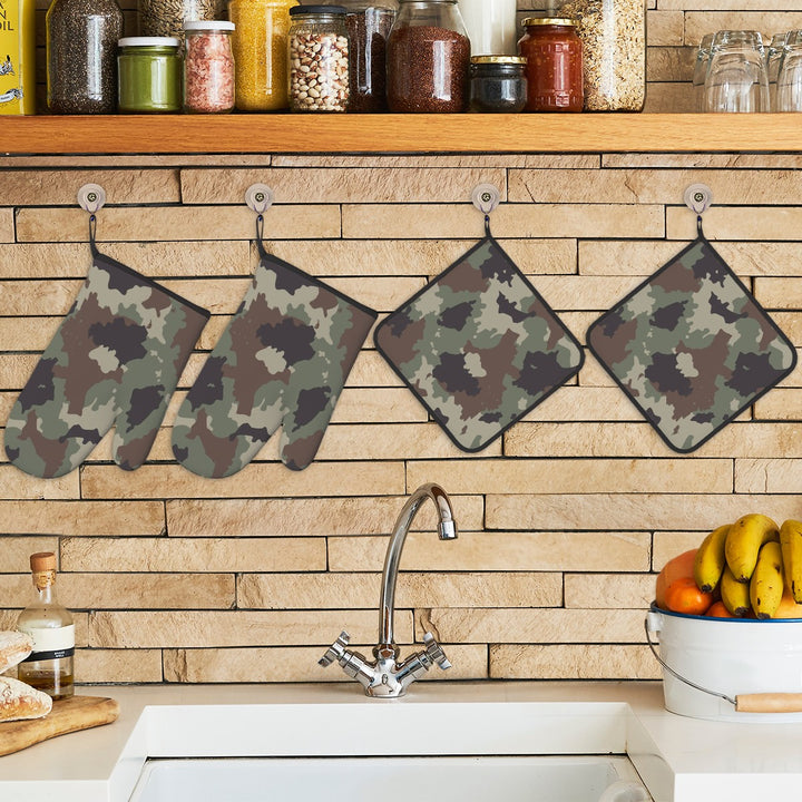 Camo - Oven Mitts and Pot Holders Set of 4