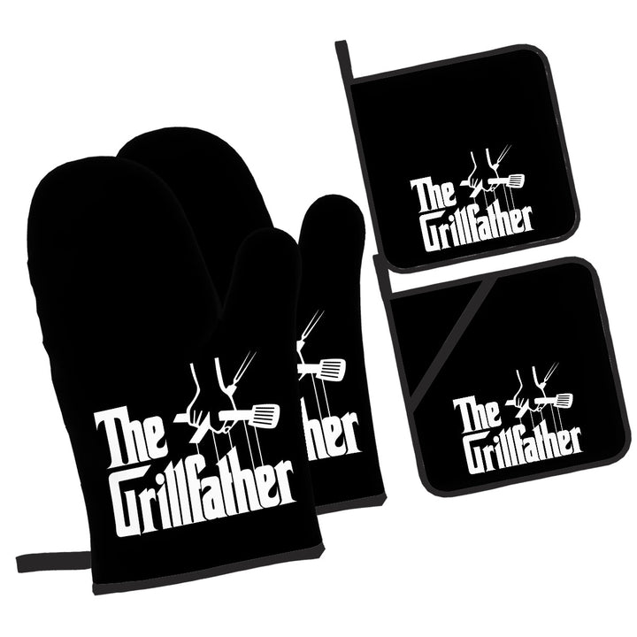 The Grillfather - Oven Mitts and Pot Holders Set of 4