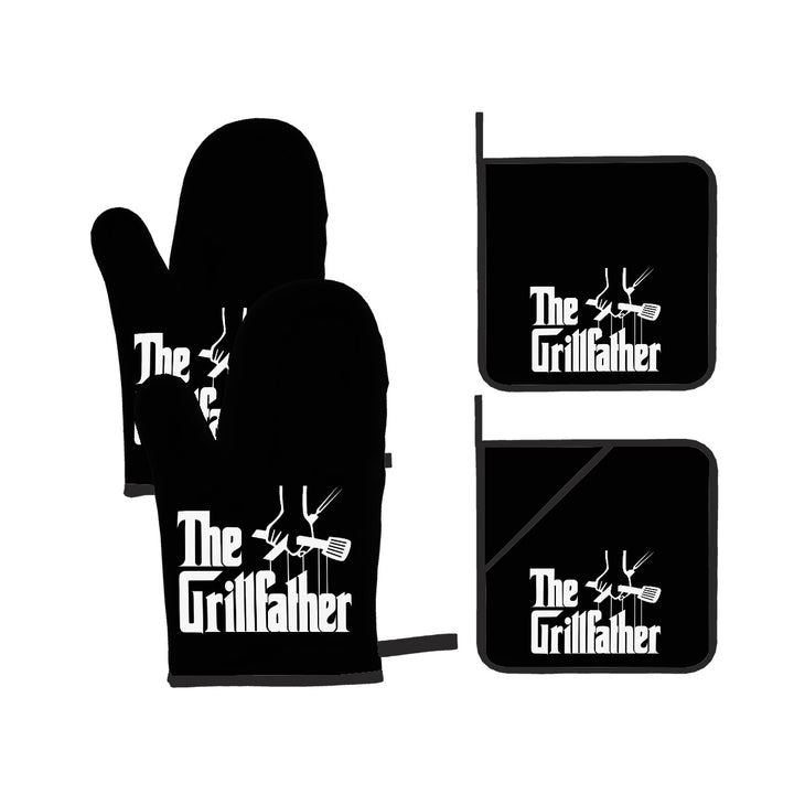 The Grillfather - Oven Mitts and Pot Holders Set of 4