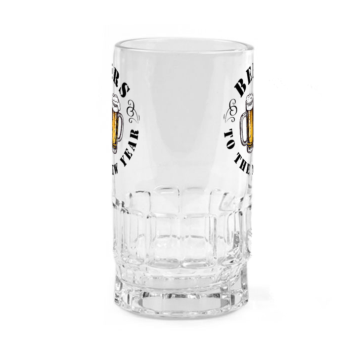 Beers To The New Year - Clear glass beer mug
