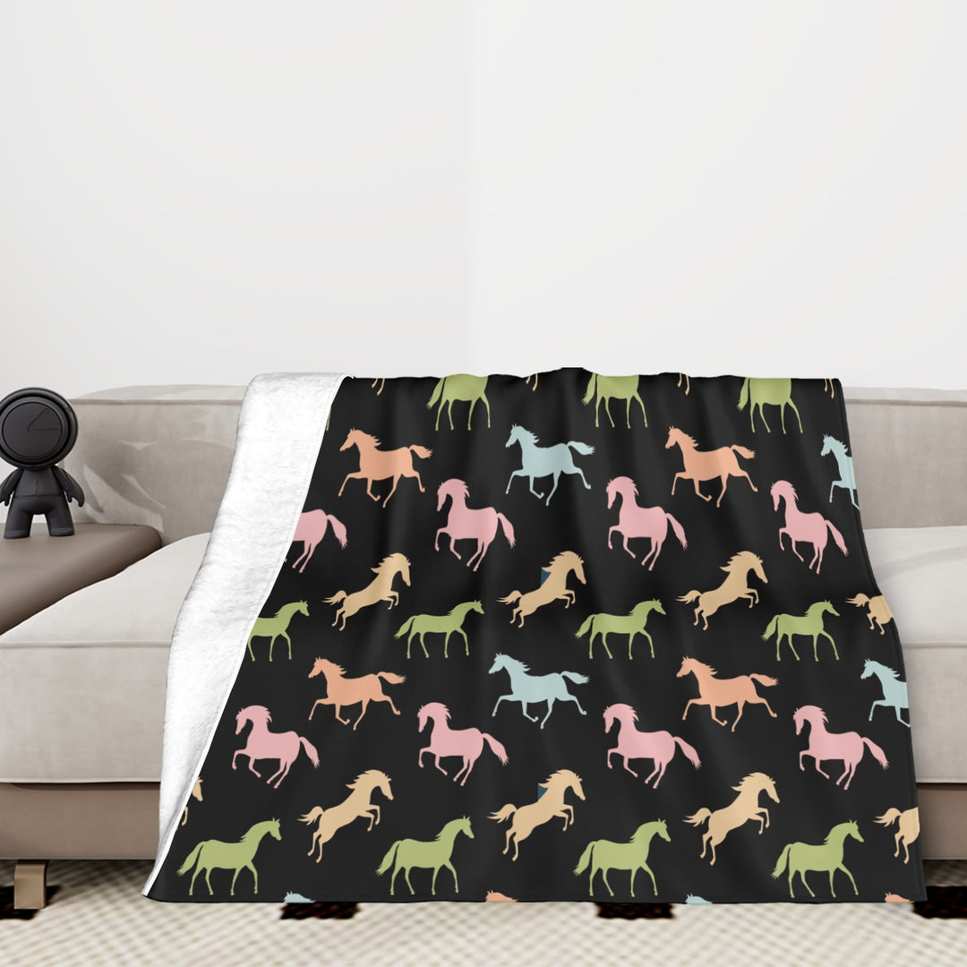 Horse Print - Sofa Blanket