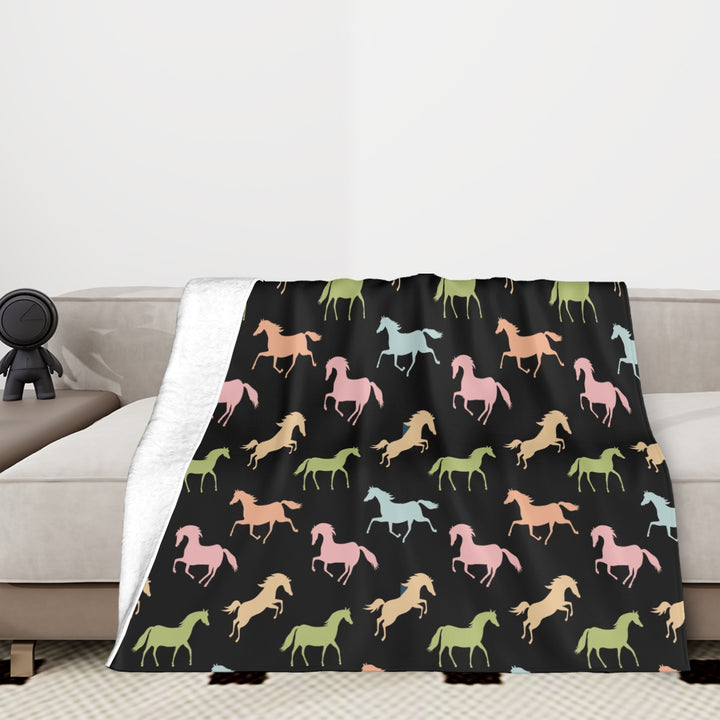 Horse Print - Sofa Blanket
