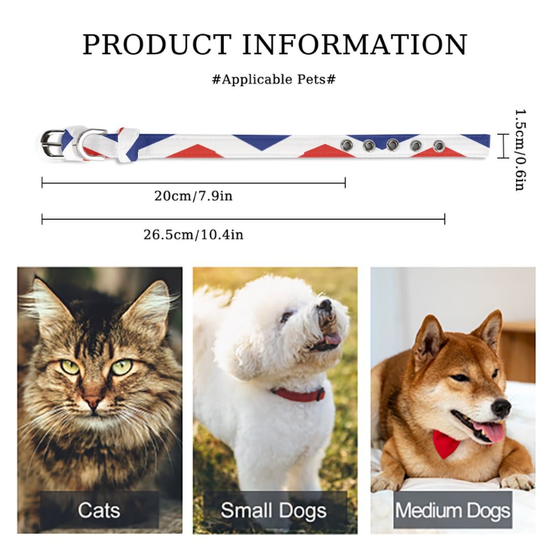 Patriotic Chevron - Pet Collar
