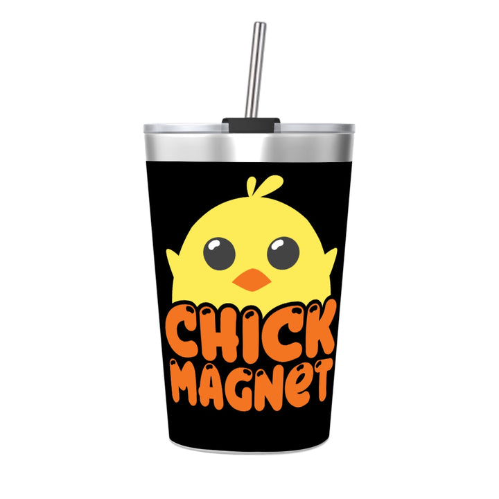Chick Magnet - Stainless Steel Water Bottle With Straw (12oz)