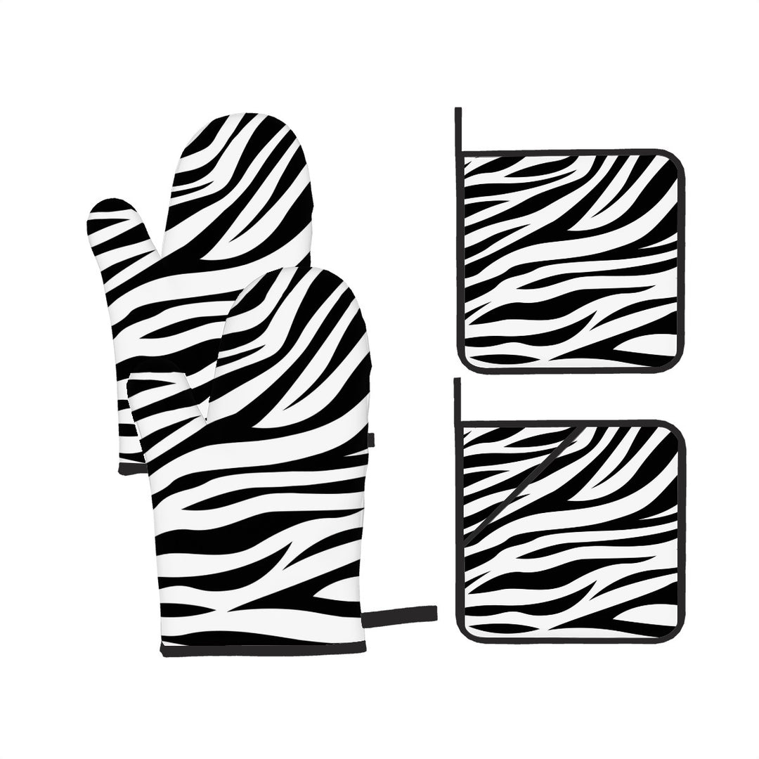 Zebra - Oven Mitts and Pot Holders Set of 4