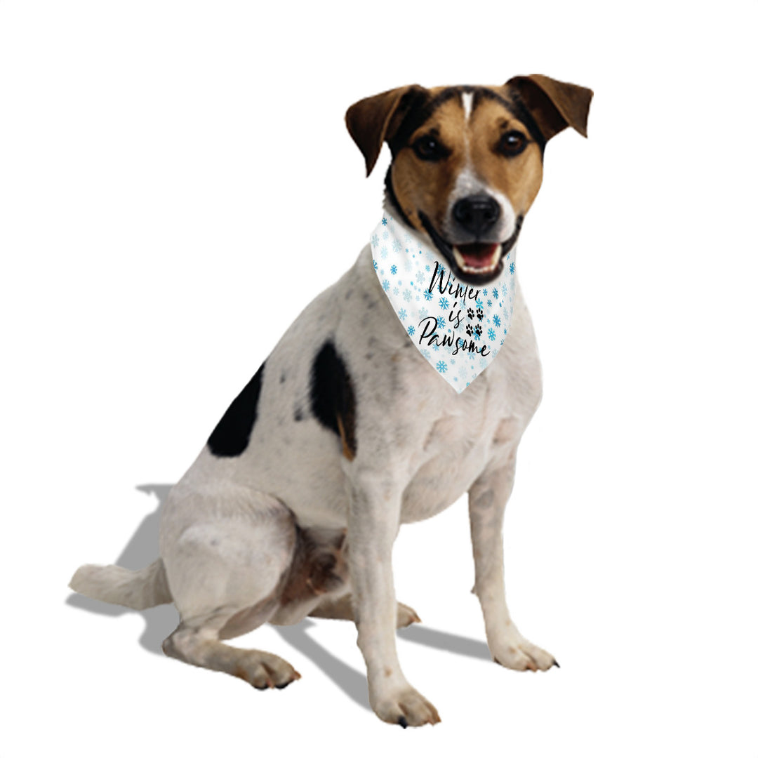 Winter Is Pawsome - Dog Bandanas Double Sided with Buckle