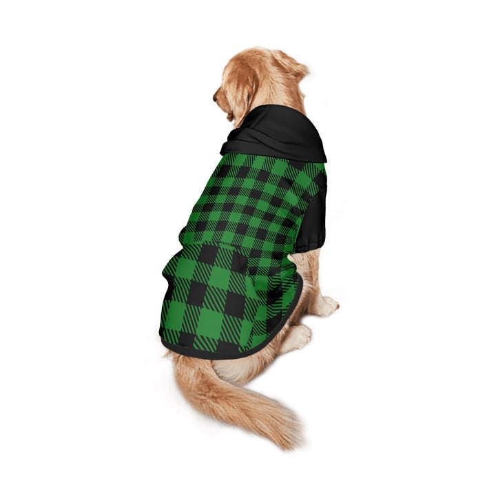 Green Plaid - Large Dog Hoodie Pet Clothes