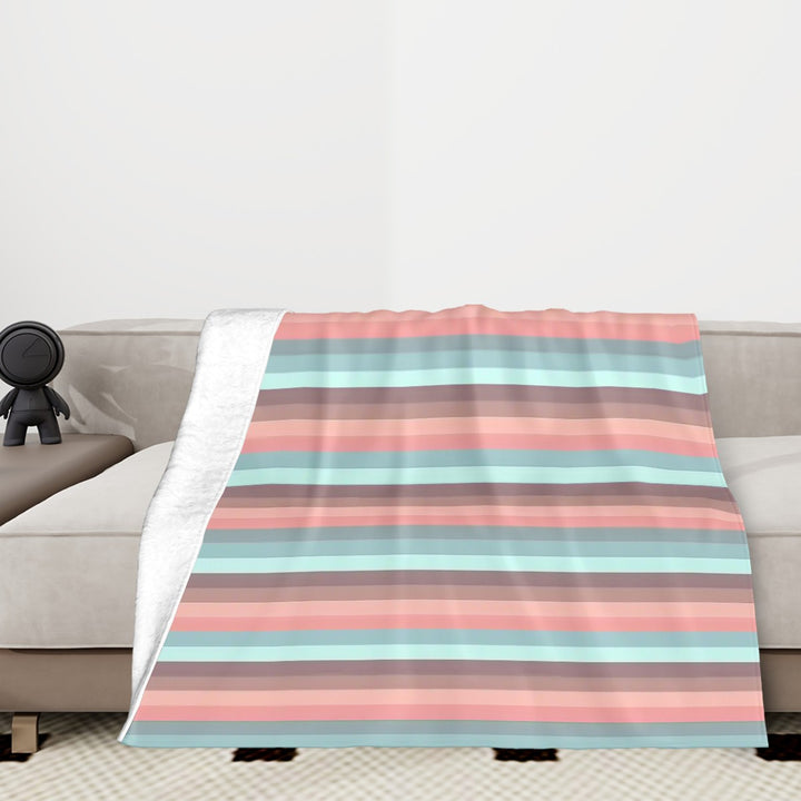 Hot Chocolate Pink Stripes - Sofa Blanket