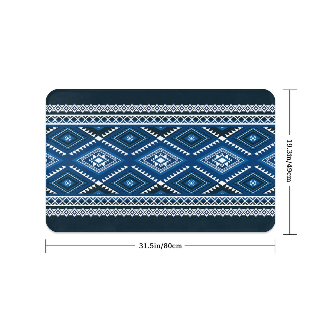 Geometric Blue Diamond - Pet Food Mat