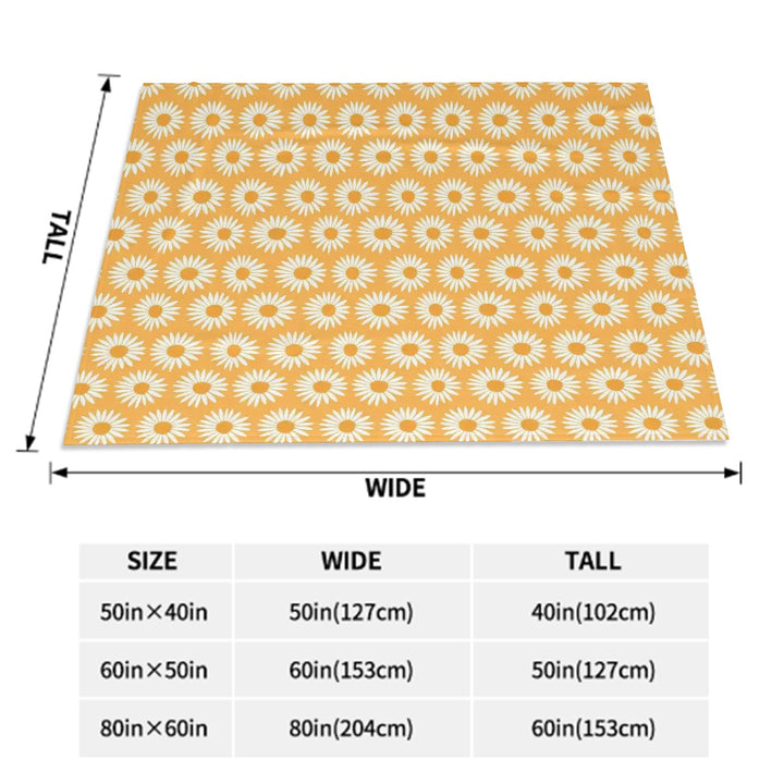 Yellow Sunflower Pattern - Sofa Blanket