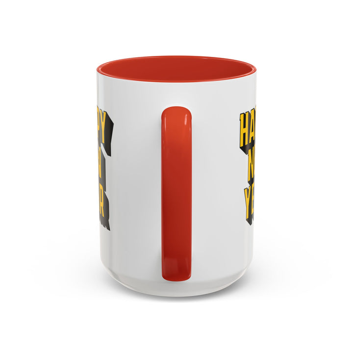 Block Happy New Year - Accent Coffee Mug (11, 15oz)