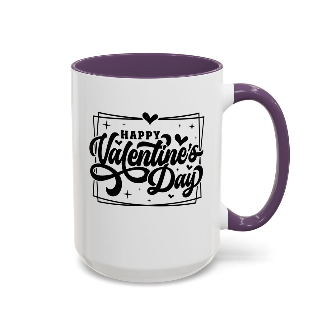 Happy Valentine's Day W/Hearts - Accent Coffee Mug (11, 15oz)