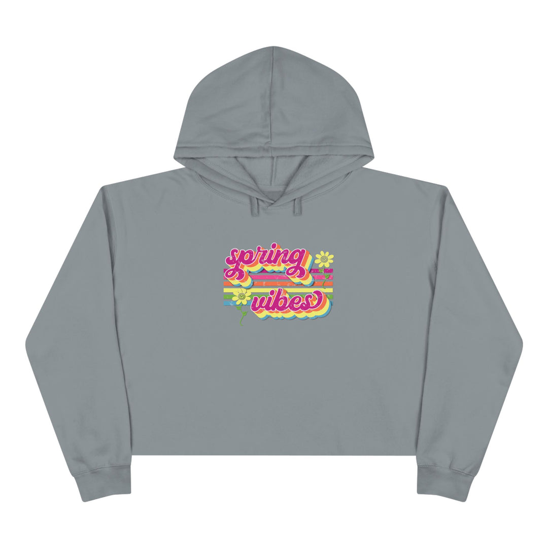 Spring Vibes Retro - Crop Hoodie