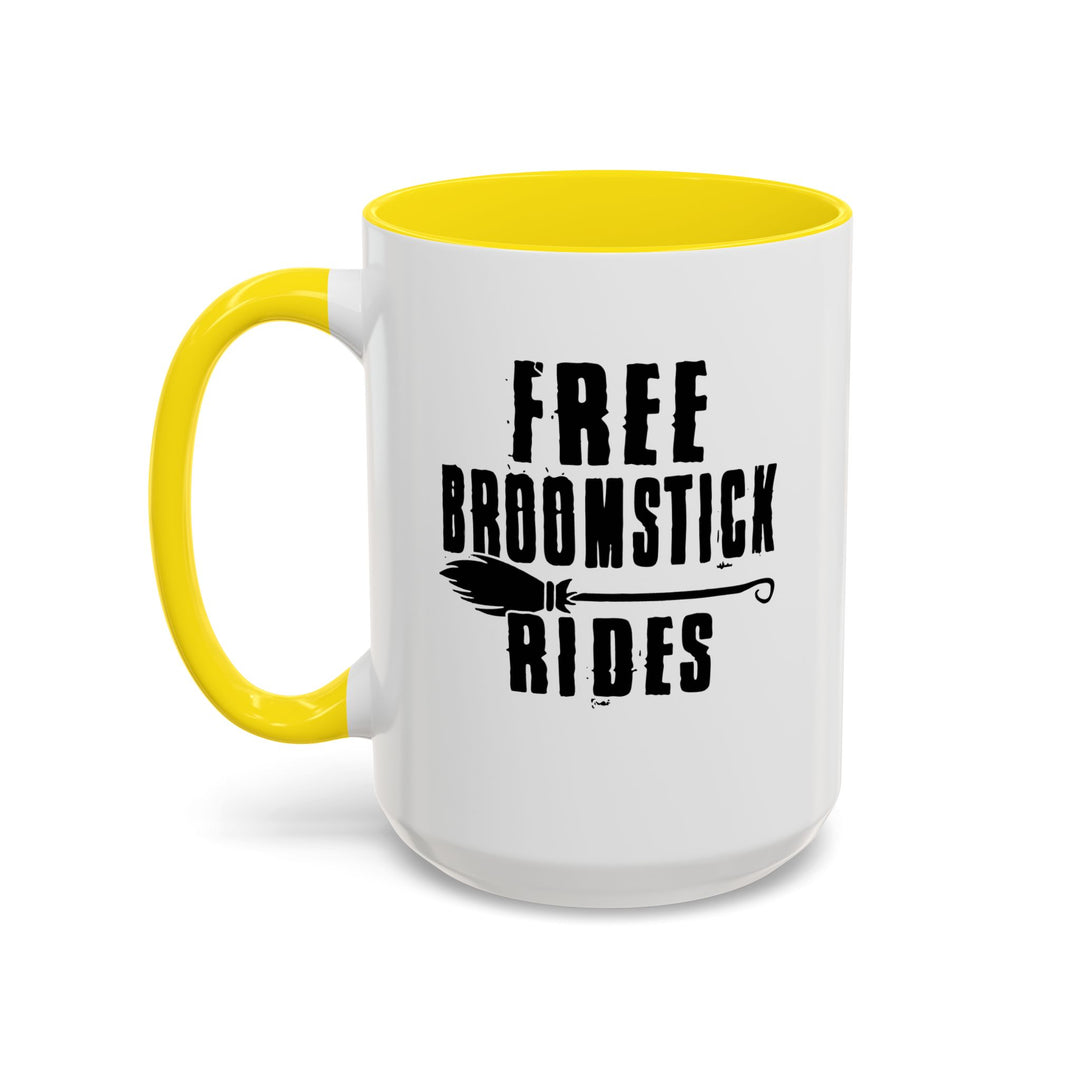 Free Broomstick Rides - Accent Coffee Mug (11, 15oz)