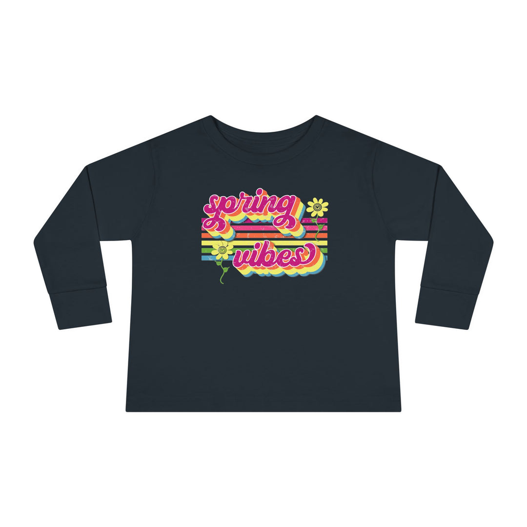 Spring Vibes Retro - Toddler Long Sleeve Tee
