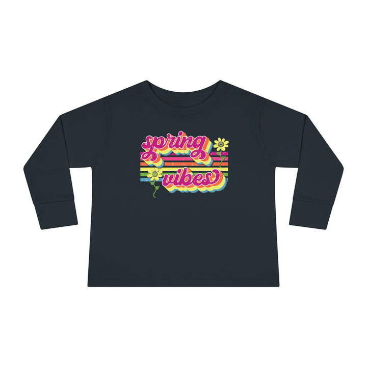 Spring Vibes Retro - Toddler Long Sleeve Tee