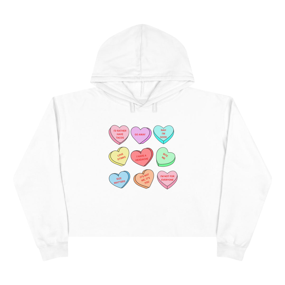 Conversation Hearts - Crop Hoodie