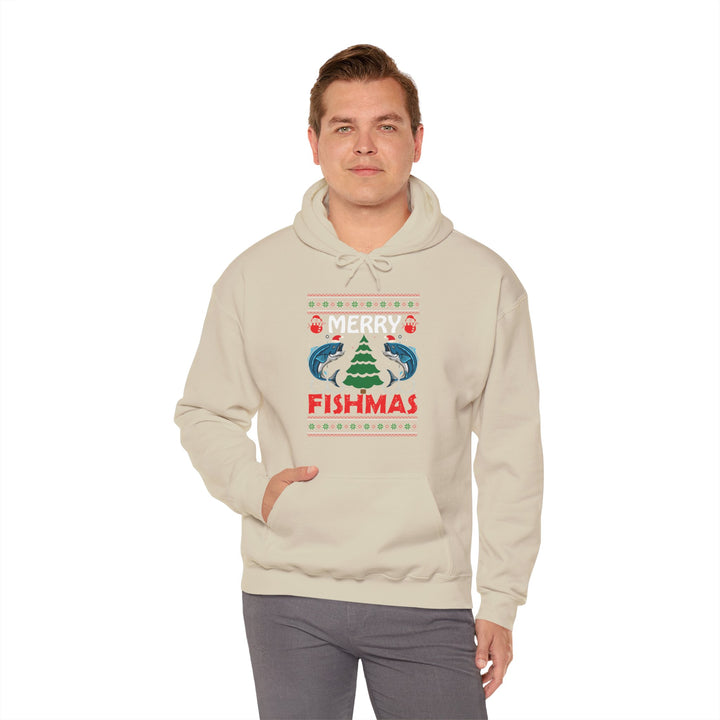 Merry Fishmas - Unisex Heavy Blend™ Hooded Sweatshirt