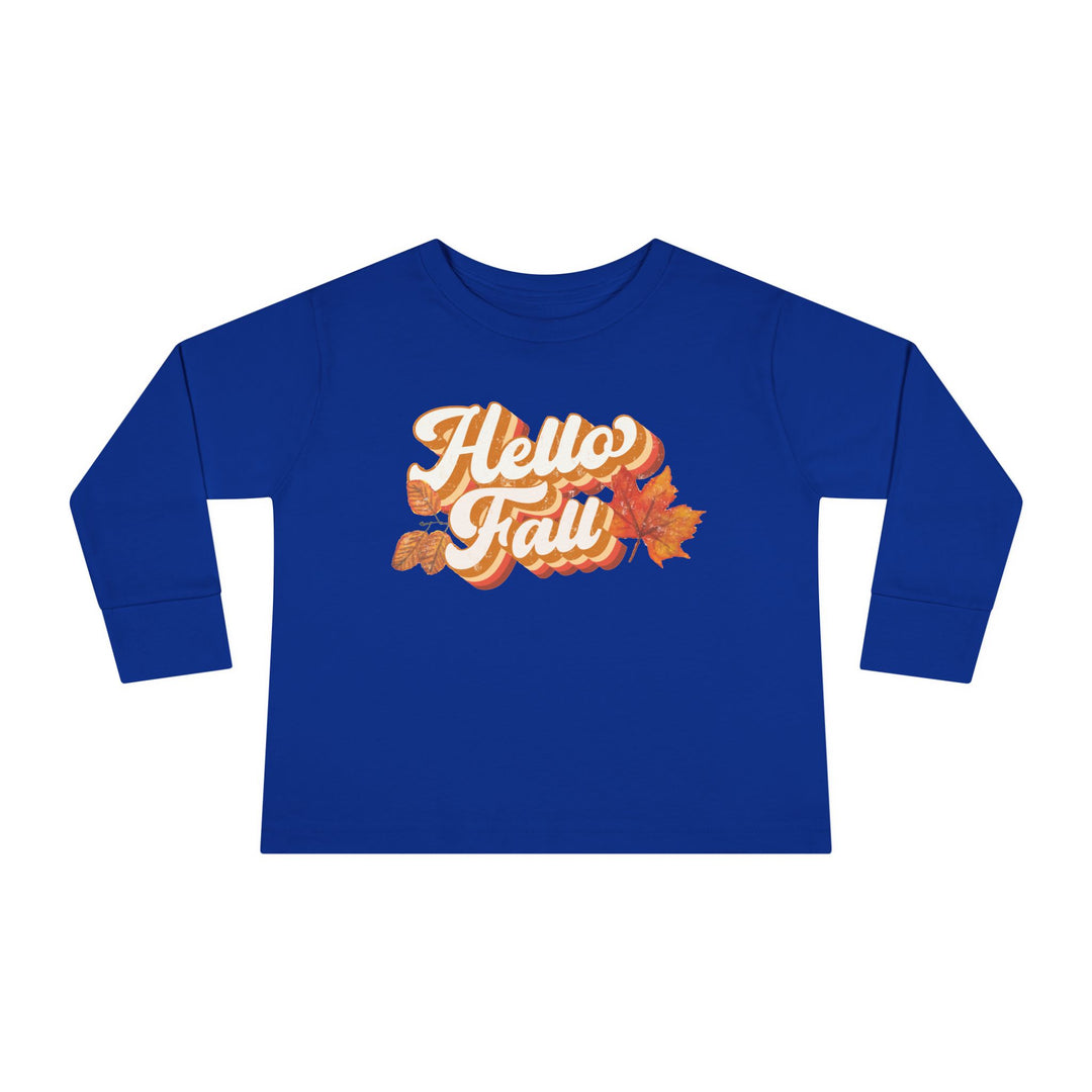 Retro Hello Fall - Toddler Long Sleeve Tee