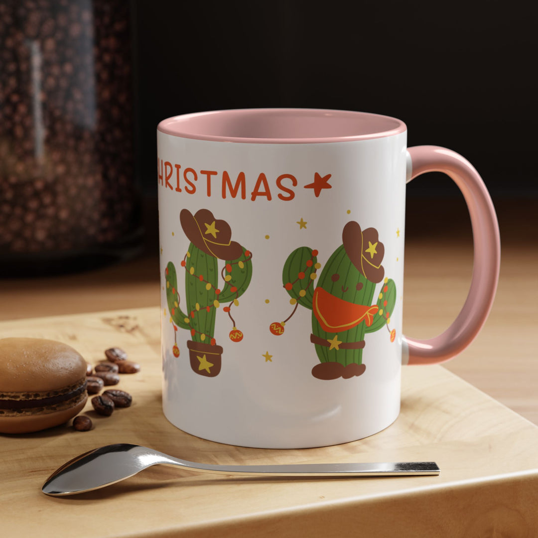 Merry Christmas Cactus -  Accent Coffee Mug (11, 15oz)