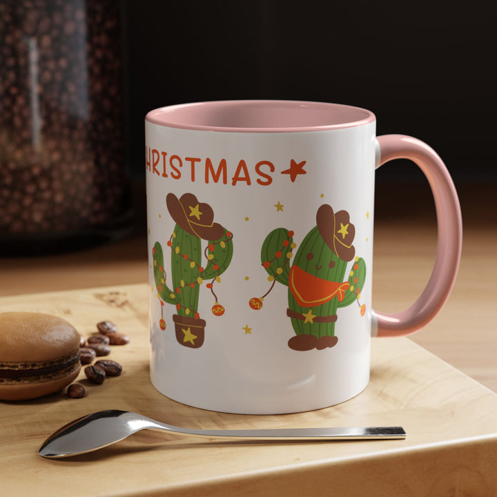 Merry Christmas Cactus -  Accent Coffee Mug (11, 15oz)