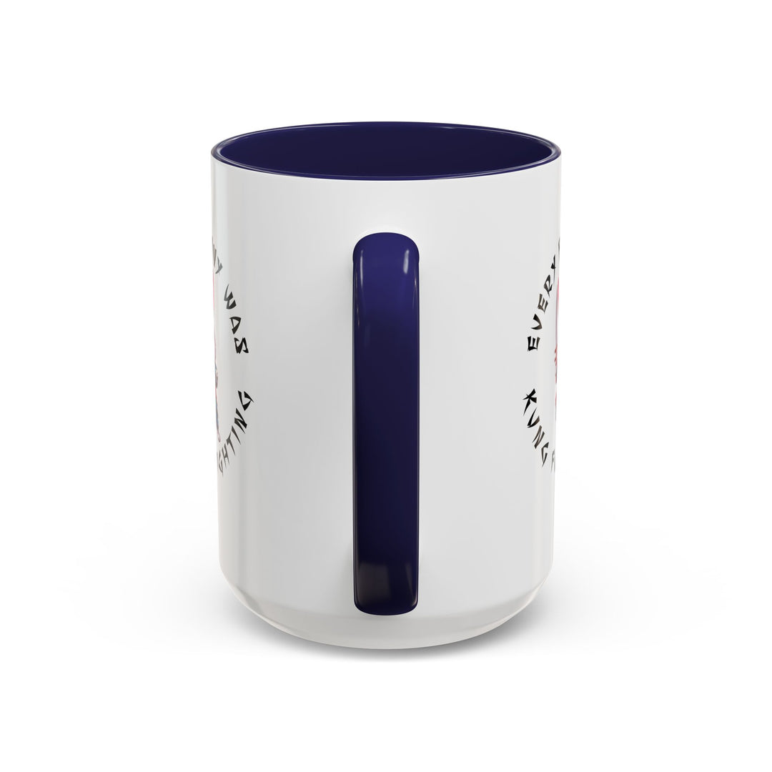 Kung Fu Fighting - Accent Coffee Mug (11, 15oz)