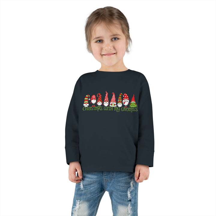 Christmas With My Gnomies - Toddler Long Sleeve Tee