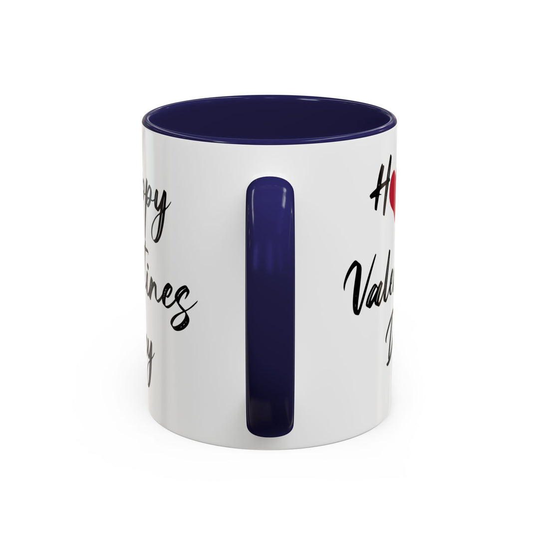 Happy Valentines Day - Accent Coffee Mug (11, 15oz)