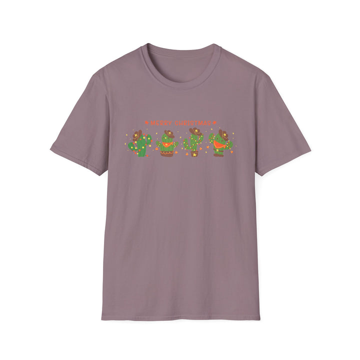 Merry Christmas Cactus - Unisex Softstyle T-Shirt