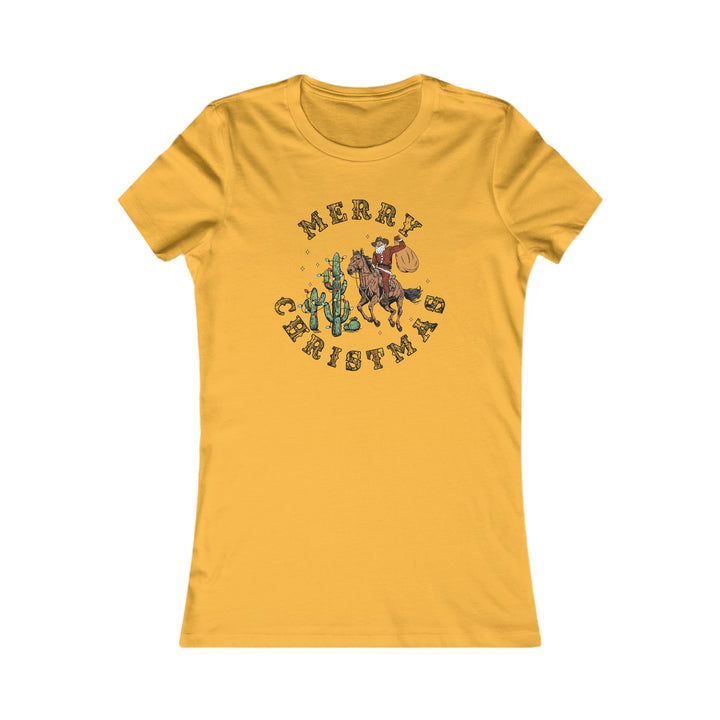 Merry Christmas Cowboy Santa - Women's Favorite Tee