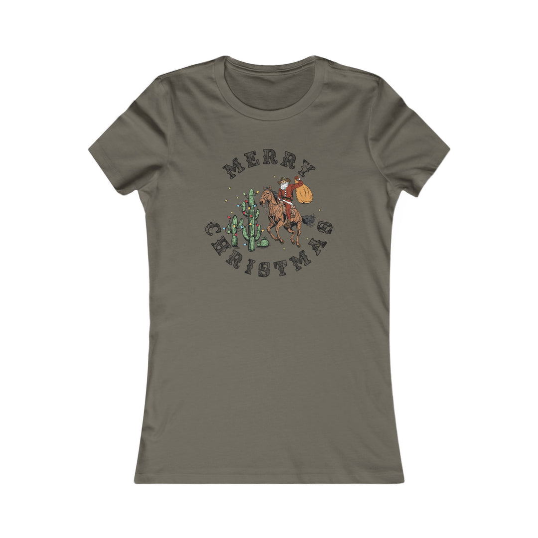 Merry Christmas Cowboy Santa - Women's Favorite Tee