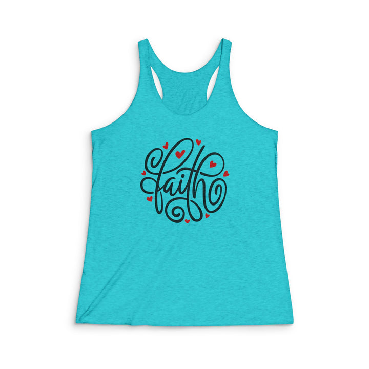 Faith Hearts - Women's Tri-Blend Racerback Tank
