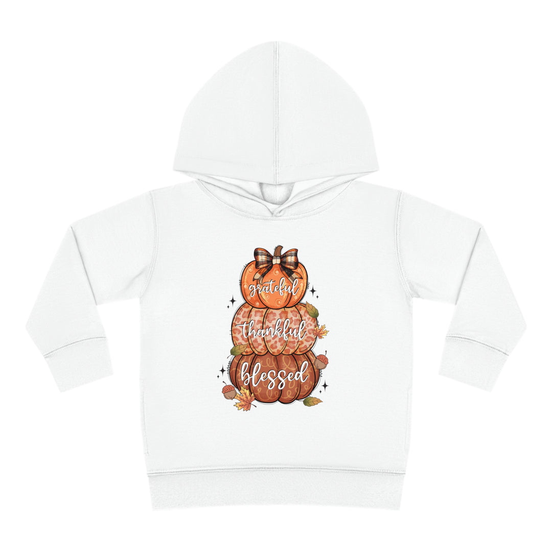 Grateful Thankful Blessed Pumpkins - Toddler Pullover Fleece Hoodie