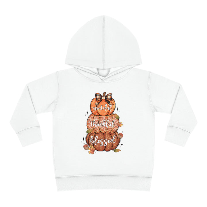 Grateful Thankful Blessed Pumpkins - Toddler Pullover Fleece Hoodie